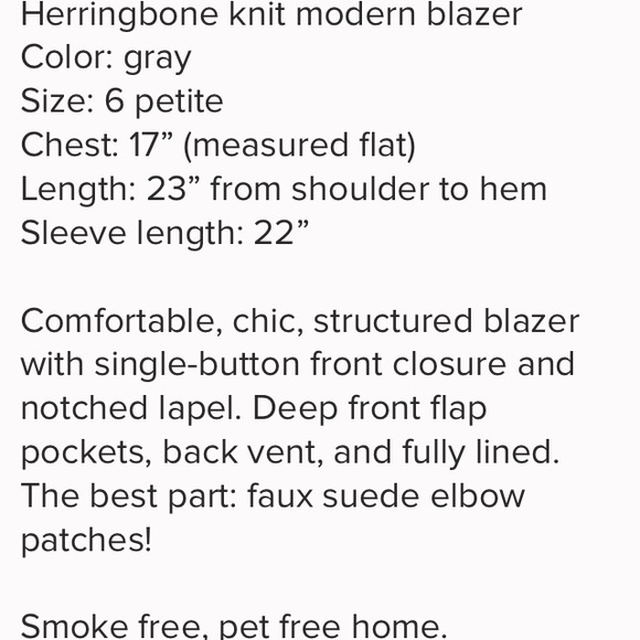 LOFT | Herringbone Knit Blazer - Picture 9 of 9